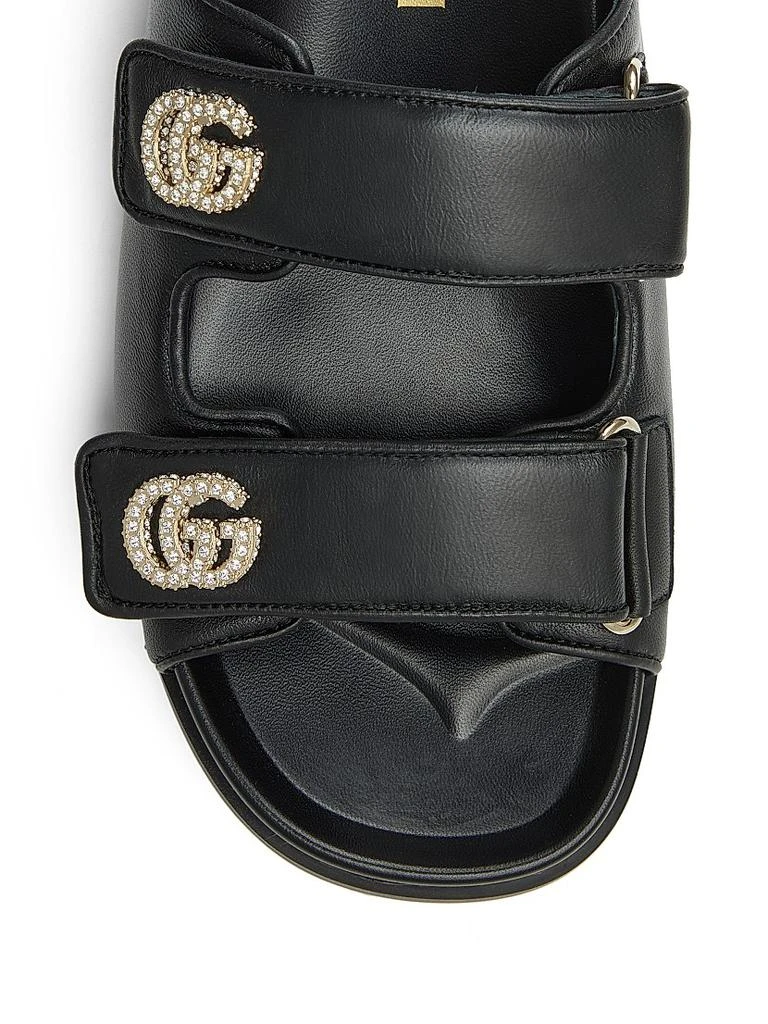 Gucci Marmont Leather Flat Sandals 5