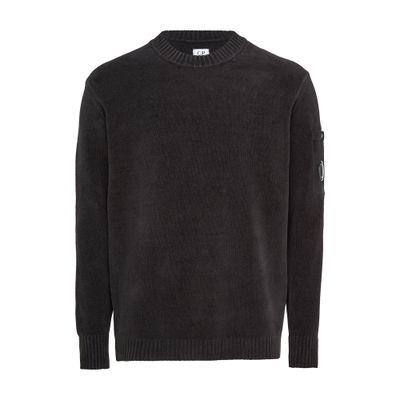 CP Company Lens round-neck cotton chenille sweater