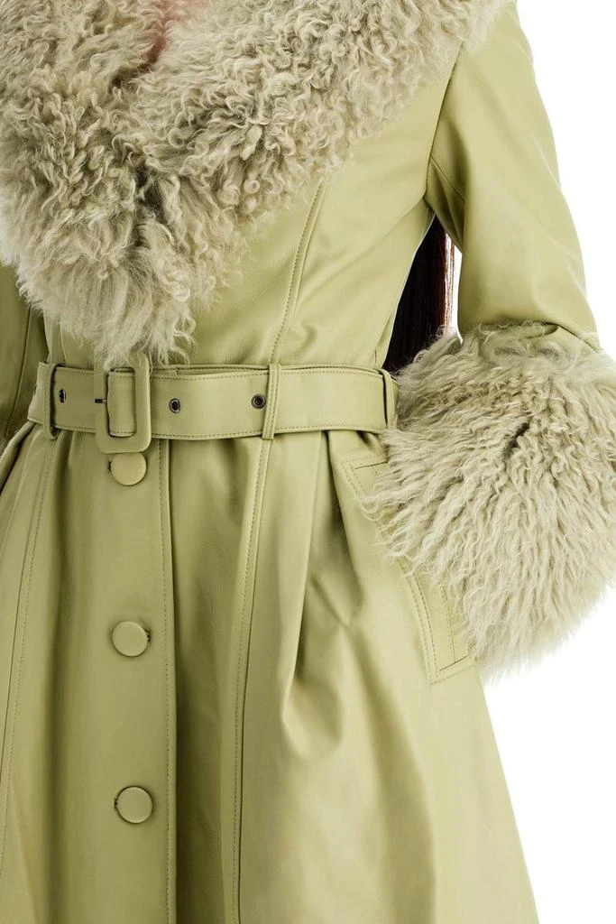 Saks Potts Foxy Leather And Shearling Long Coat 4