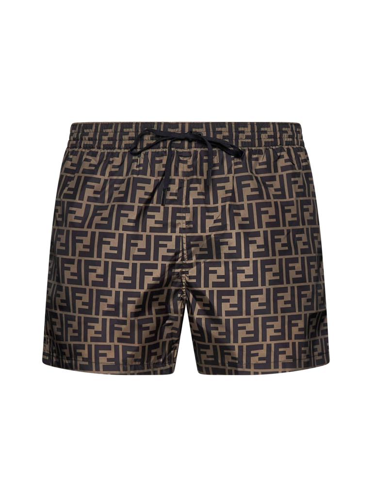 Fendi FENDI | Brown nylon Fendi shorts | Man | 44