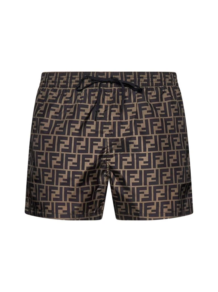 Fendi FENDI | Brown nylon Fendi shorts | Man | 44 1
