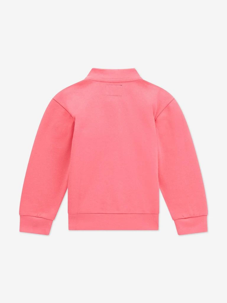 GUESS Guess Girls Logo Zip Up Top in Pink 2