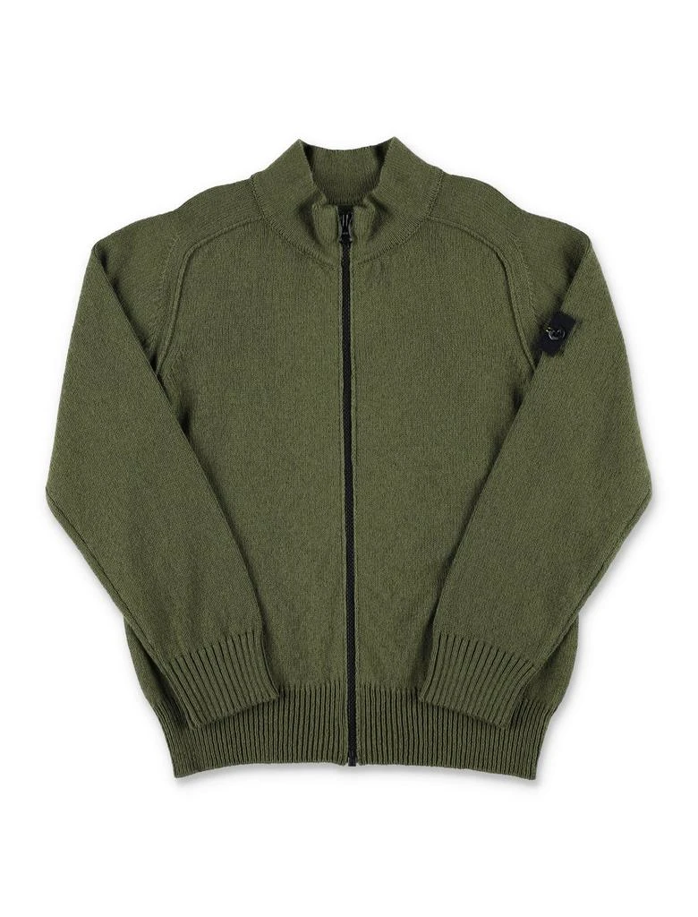 Stone Island Junior Stone Island Junior Compass-Motif Zipped Cardigan 1