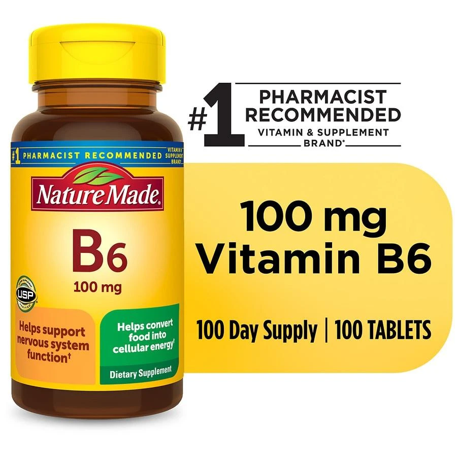 Nature Made Vitamin B6 100 mg Tablets 6