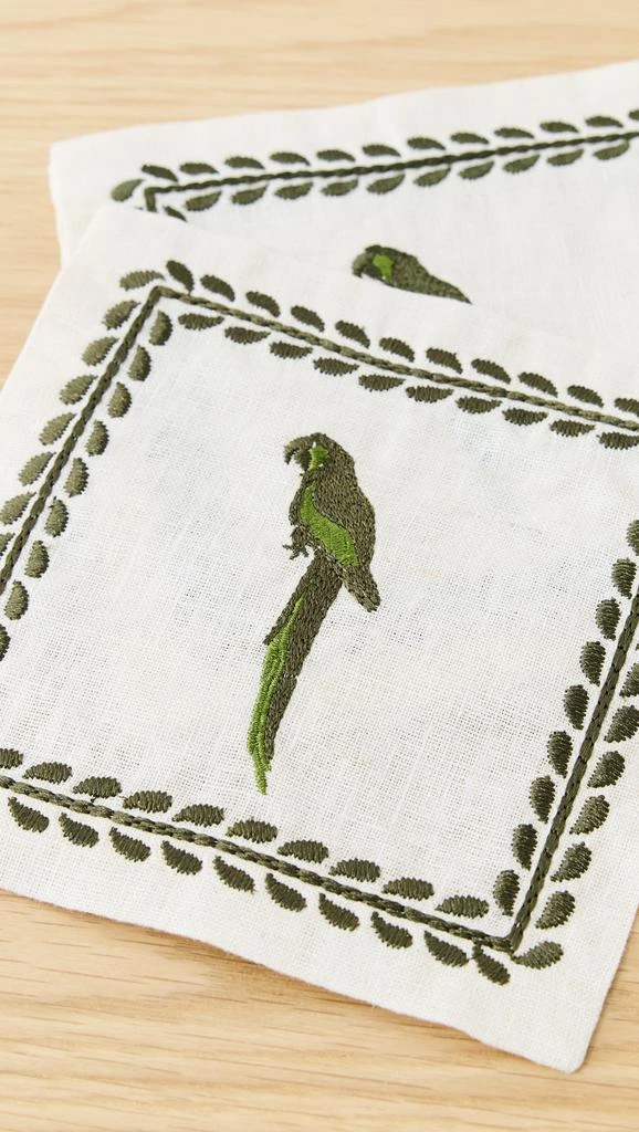 JOHANNA ORTIZ Dark Jungle Caica Cocktail Napkin Set of 4 2