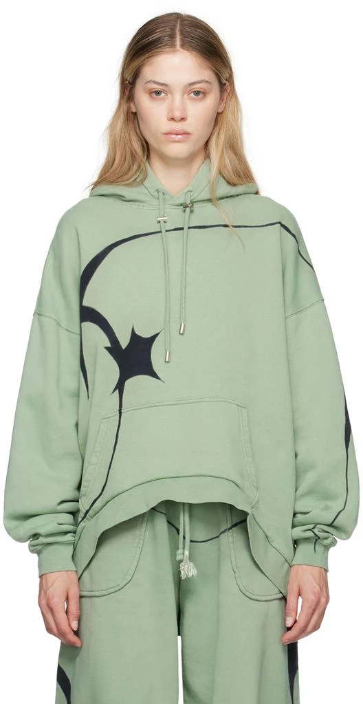 Collina Strada Blue Round Hem Hoodie 1