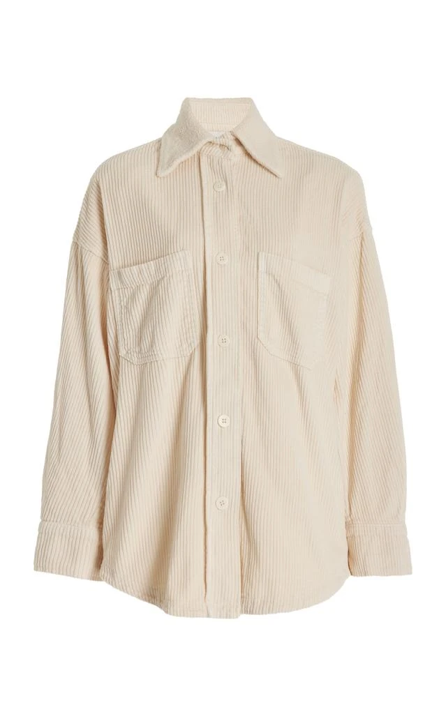 Les Tien Les Tien - Zoe Oversized Cotton-Corduroy Shirt - Ivory - XS - Moda Operandi 1