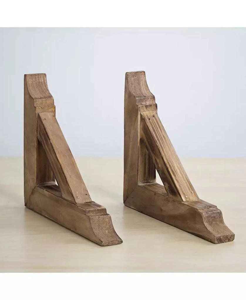 Crystal Art Gallery American Art Decor Rustic Wood Corbels Brackets Set of 2 3