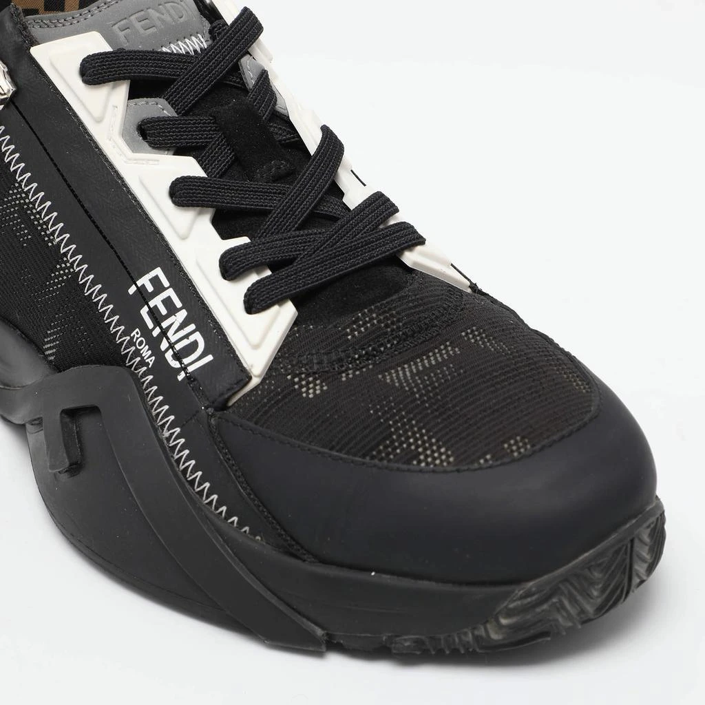 Fendi Fendi Black Mesh and Leather Flow Low Top Sneakers Size 39 7