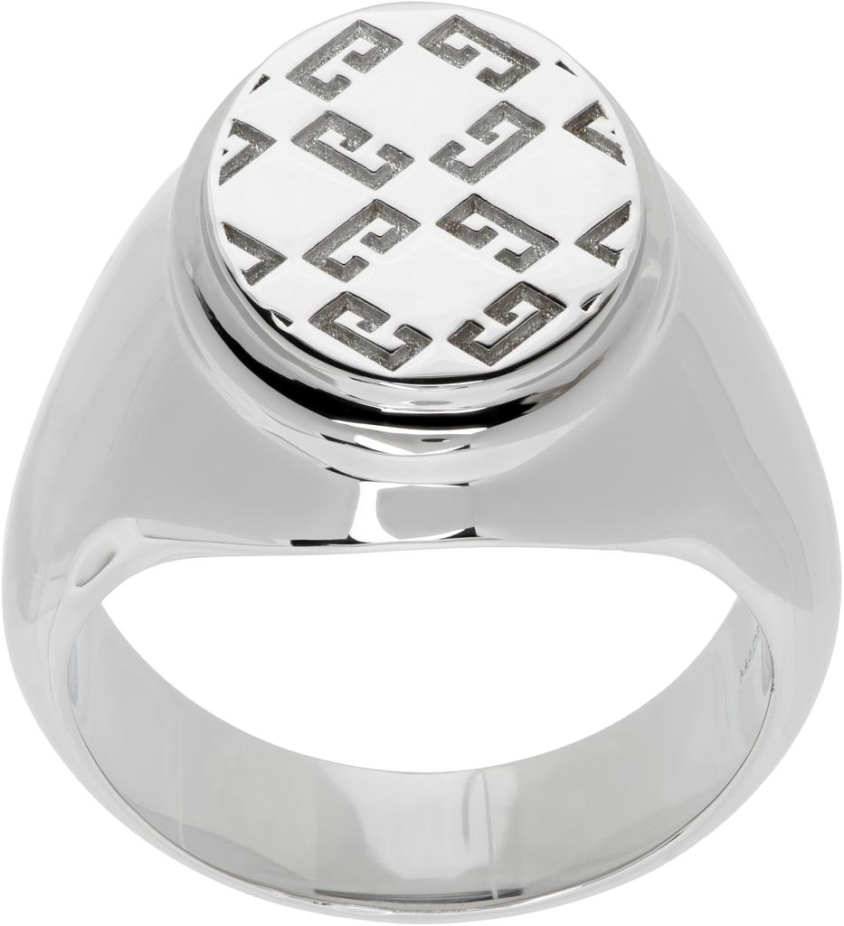 GIVENCHY RING SILVERY リング 4G ring in metal with crystals in - silvery | Givenchy US