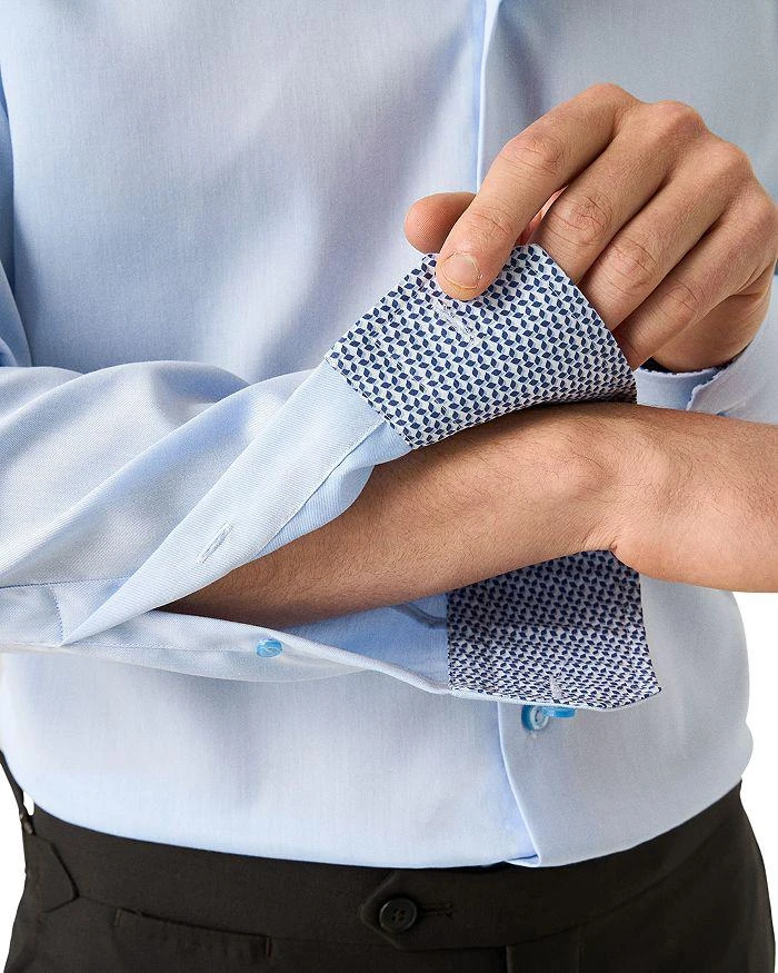 Eton Slim Fit Solid Shirt w Geometric Detail 4