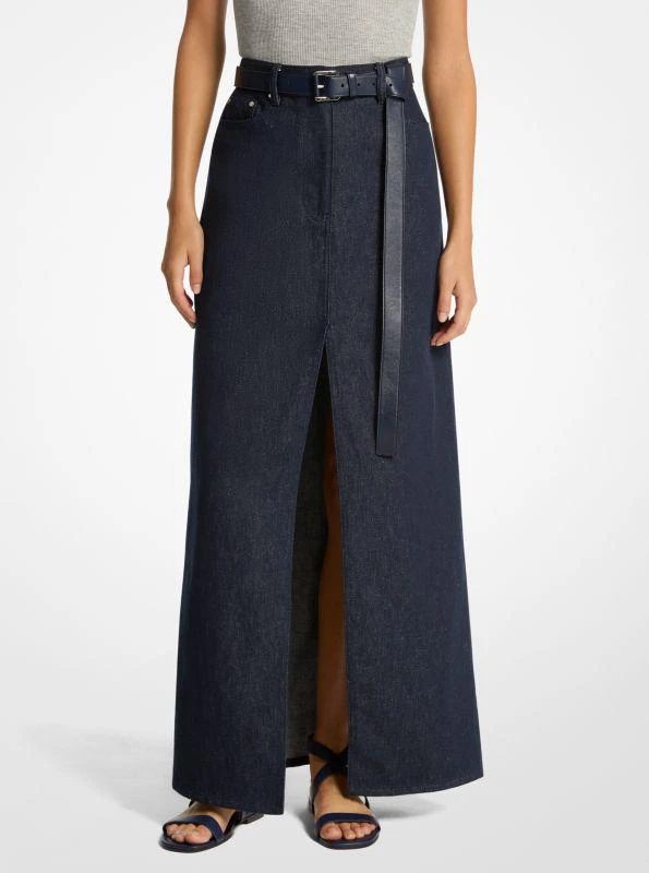 Michael Kors Linen Denim Maxi Skirt 1