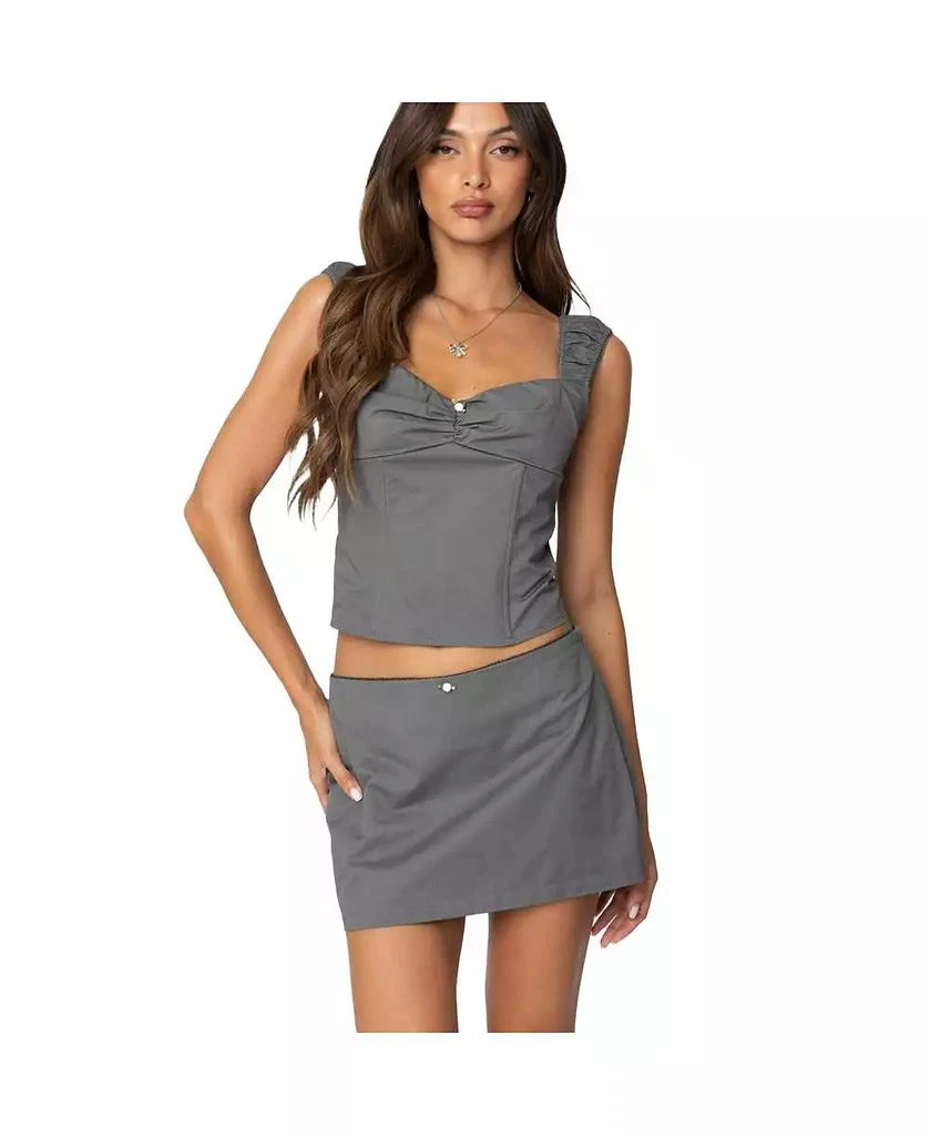 Edikted Womens Adalyn Ruched Corset