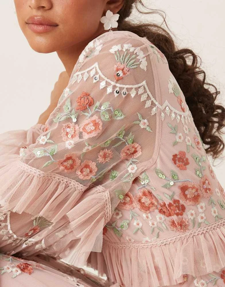 fitted lace wedding dress Peachy Floral Gown– Teuta Matoshi main image 1