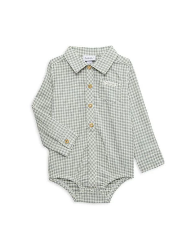 Calvin Klein Baby Boy's 2-Piece Check Bodysuit & Pants Set 3
