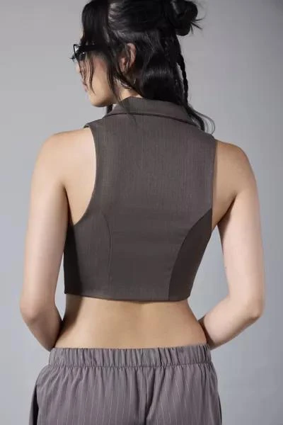 Urban Renewal ReMADE By UO Remnants Suiting Vest Tank Top 3