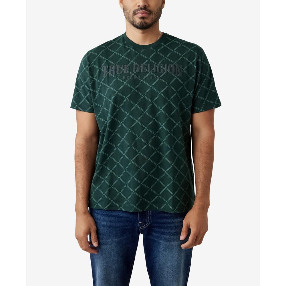 True Religion Men's Monogram Arch Short Sleeve Relaxed T-shirt