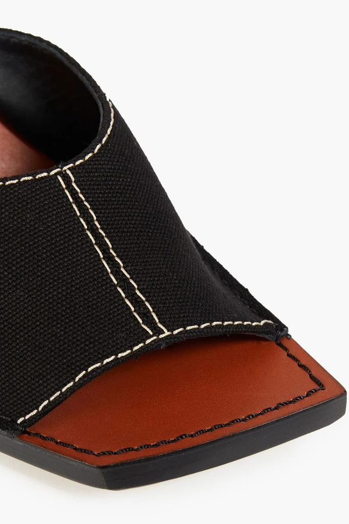 Zimmermann Leather-trimmed canvas sandals 4