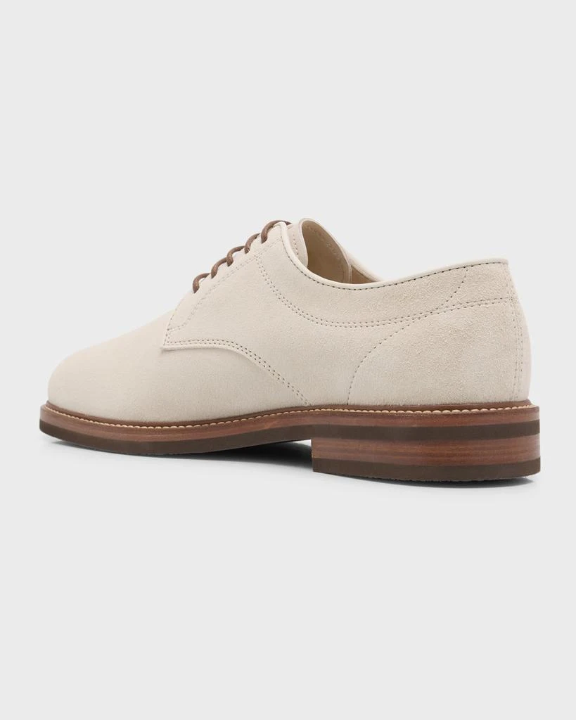 Brunello Cucinelli Men's Suede Derby Shoes 3