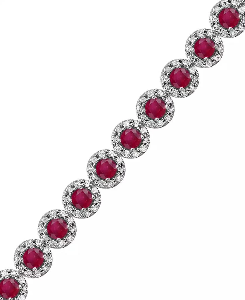 Macy
s Sapphire (5-1/2 ct. t.w.) 
Diamond (3 ct. t.w) Tennis Bracelet in 14k White Gold (Also in Ruby and Emerald) 4