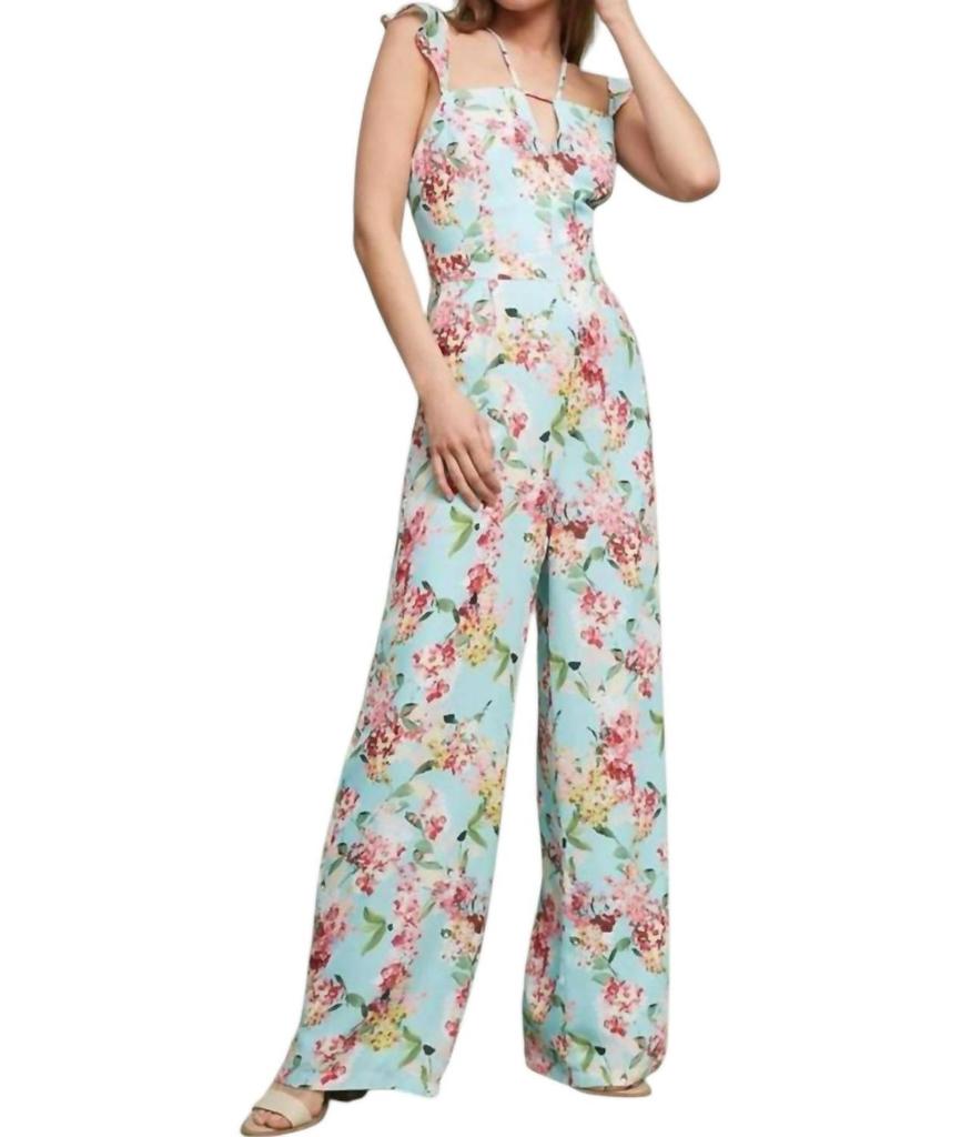 Adelyn Rae Adelyn Rae - Floral Flutter Jumpsuit