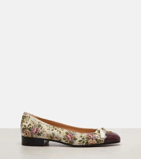 Valentino Valet du Roi floral jacquard ballet flats 4
