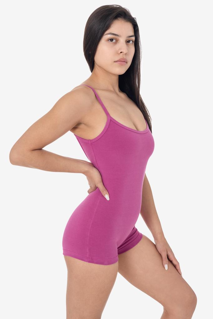 Los Angeles Apparel 83022GD-SH - Garment Dye Spaghetti Scoopback Short Biketard