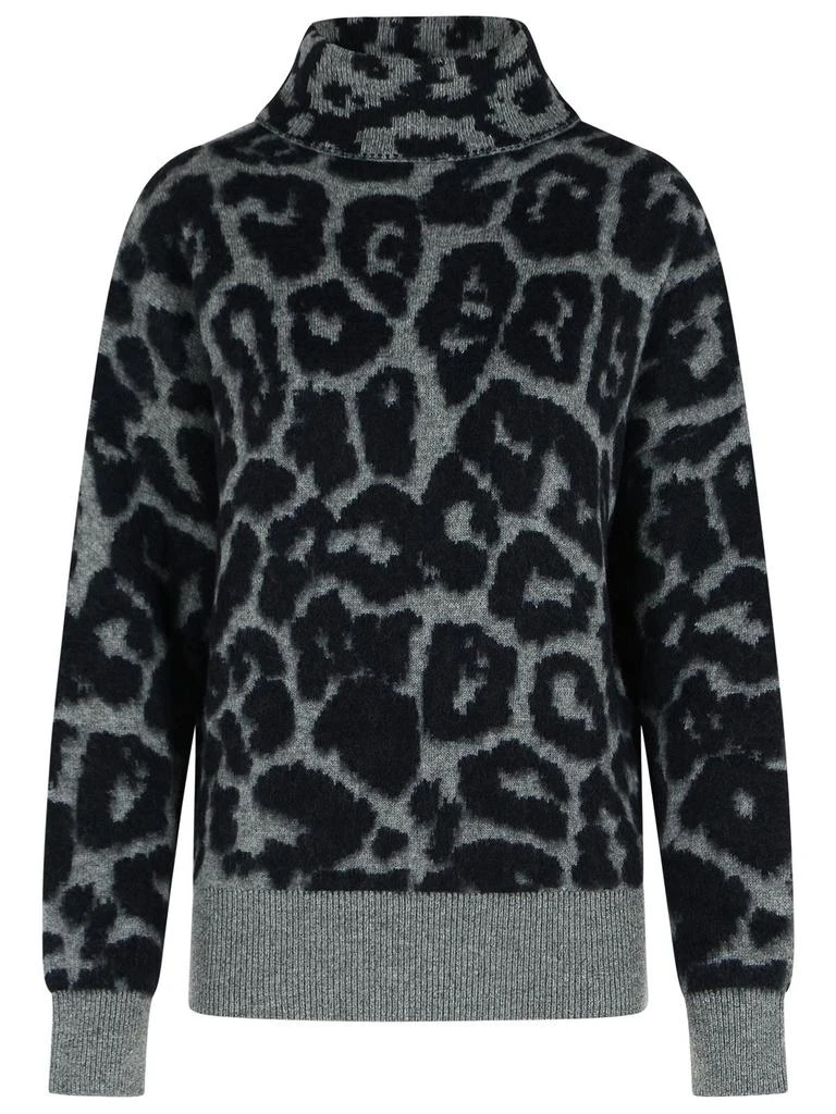 Stella McCartney Stella McCartney Leopard Jacquard Turtleneck Jumper 1