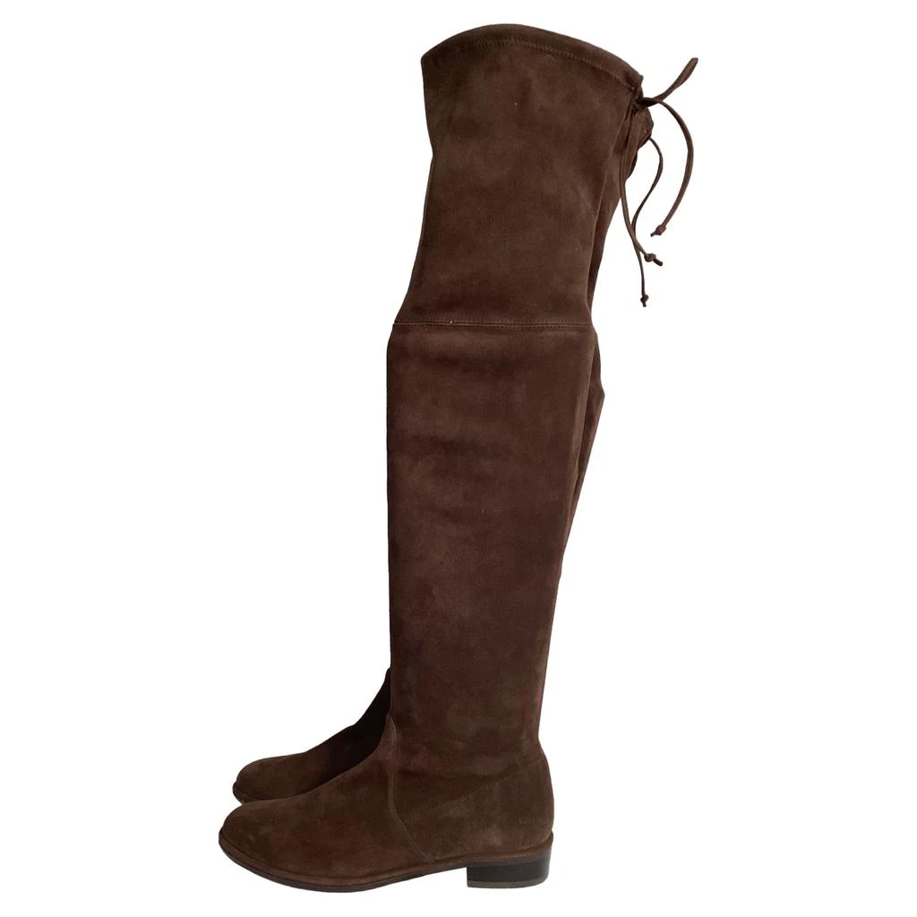 Stuart Weitzman Lowland Over-The-Knee Boots in Brown Suede 4