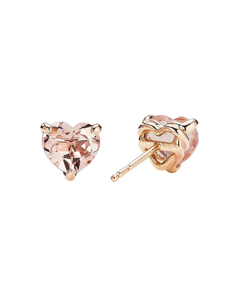 David Yurman Châtelaine® Heart Stud Earrings in 18K Rose Gold with Morganite 2