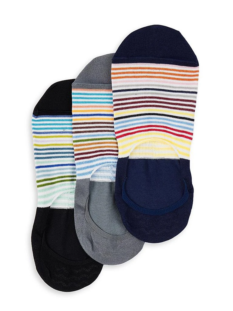 Paul Smith 3-Pack Striped No-Show Socks 1