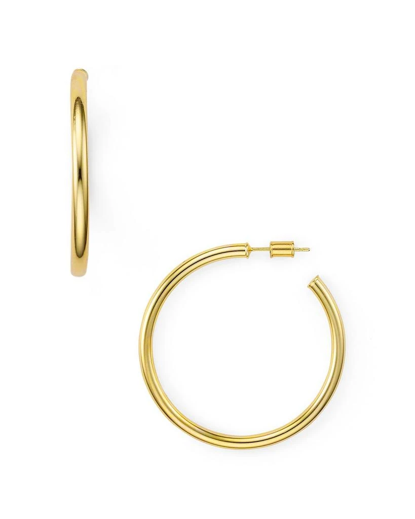AQUA Hoop Earrings in 18K Gold-Plated Sterling Silver, 18K Rose Gold-Plated Sterling Silver or Sterling Silver - Exclusive 1