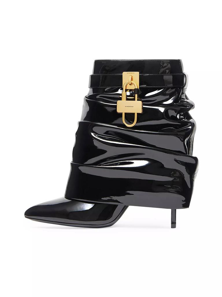 Givenchy Shark Lock Stiletto Ankle Boots in Latex