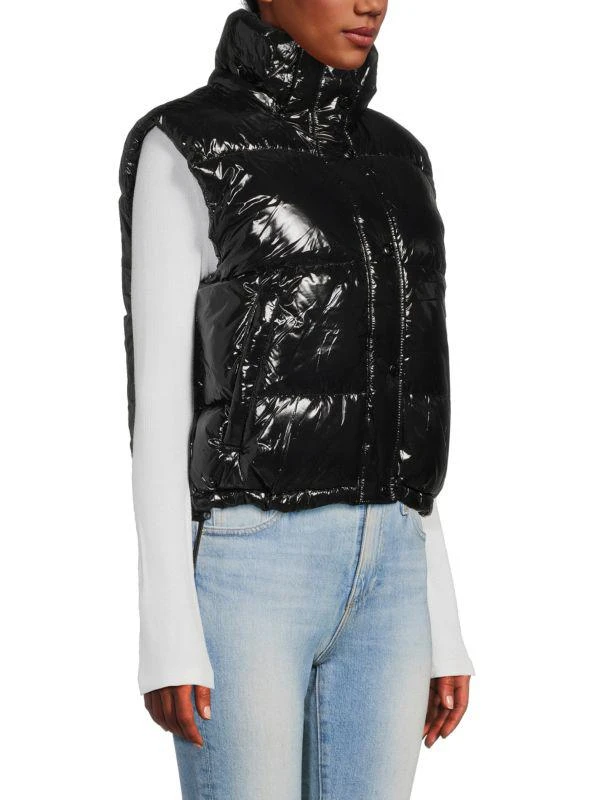 S13 Lacquer Coated Hooded Puffer Vest 3
