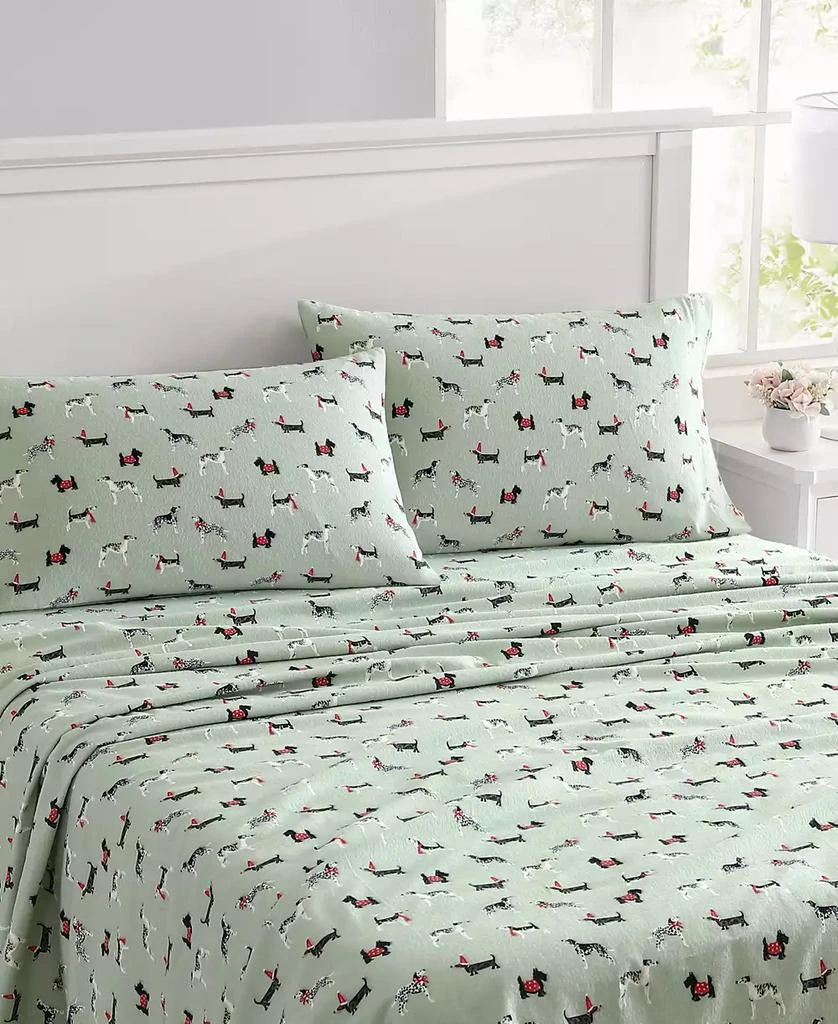 Laura Ashley Cotton Flannel 3 Piece Sheet Set, Twin 2
