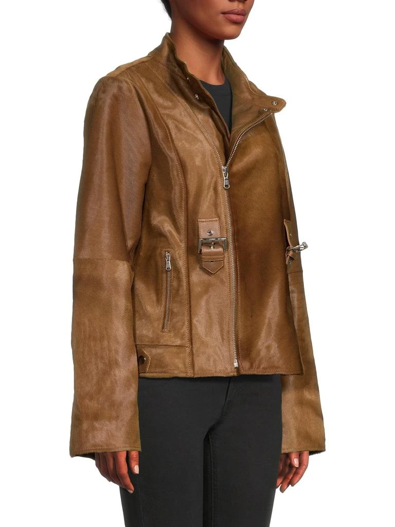 WOLFIE FURS Made For Generations Calf Leather 
Toscana Shearling Moto Jacket 3
