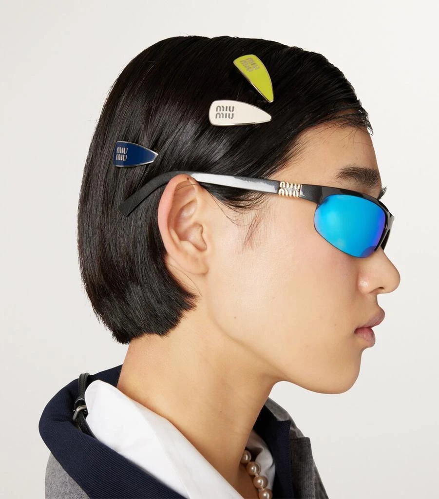 Miu Miu Logo Hair Clips (Set of 3) 2