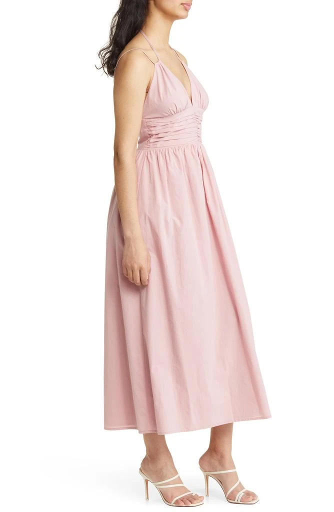 Charles Henry Ruched Halter Sundress 3
