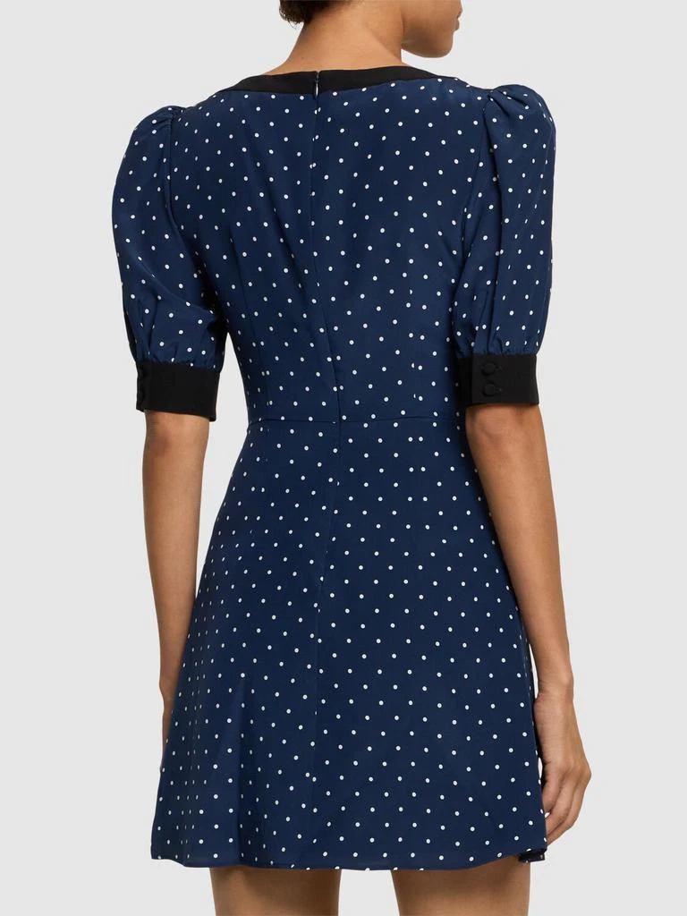 ALESSANDRA RICH Polka Dot Print Silk Mini Dress 2