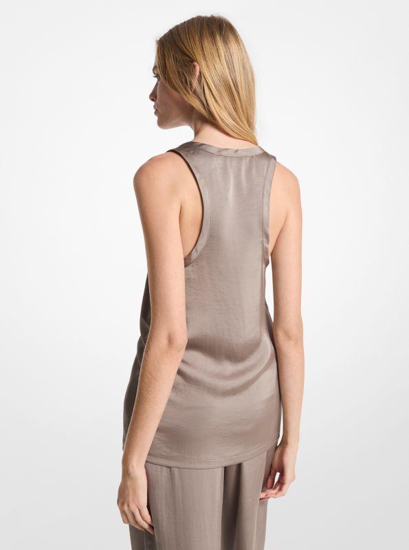 undefined Satin Racerback Tank Top