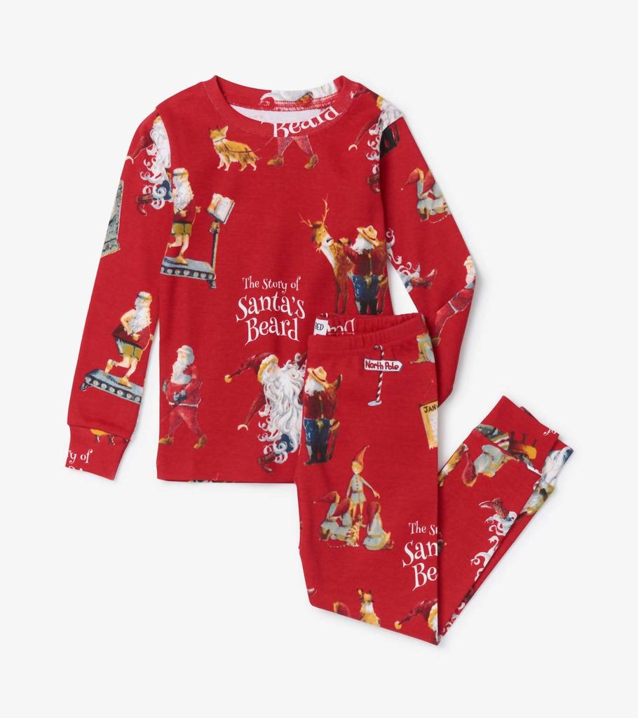 Books To Bed The Story Of Santa's Beard Pajamas In Red