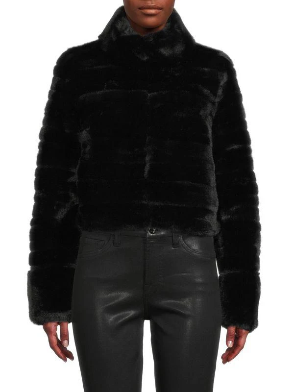 BELLE FARE Faux Fur Cropped Jacket 1