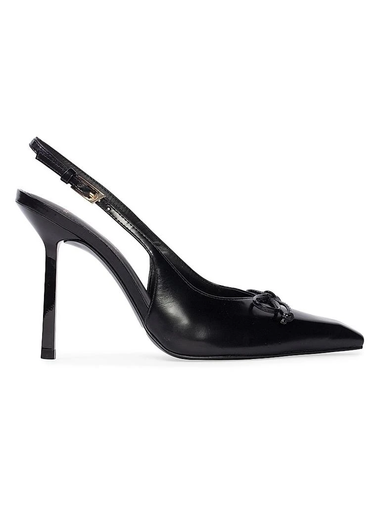 Black Suede Studio Vie 100MM Leather Pumps 1