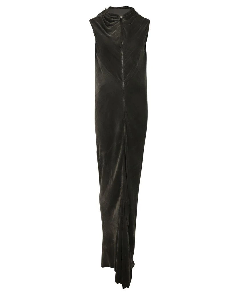 rick owens Rick Owens Bonnie Velvet Gown in Dark Grey Viscose 4