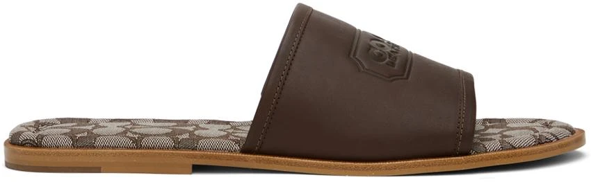 Coach 1941 Brown Signature Jacquard Sandals