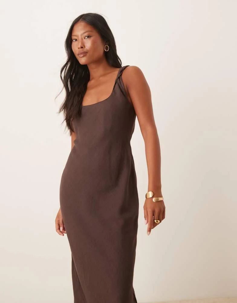 knee length dresses for ladies Angelina Linen Maxi Dress main image 0