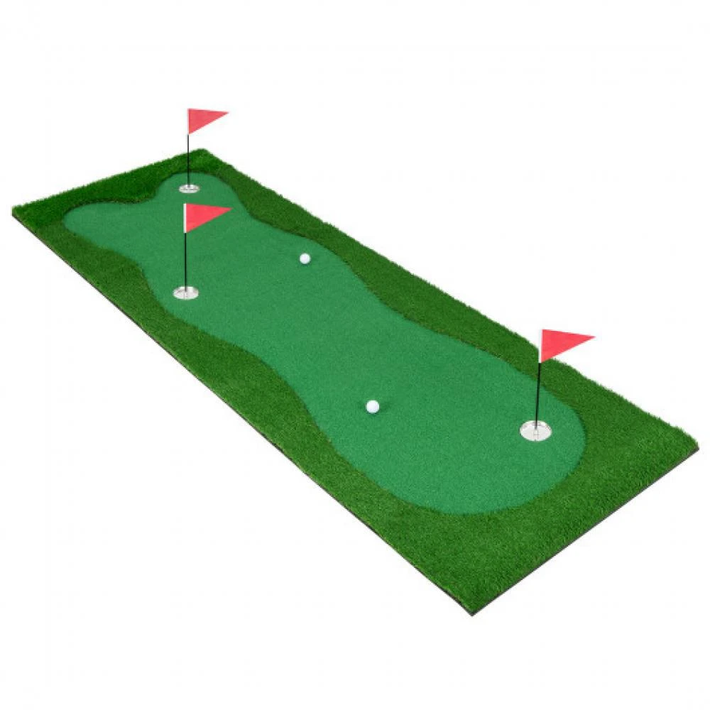 Hivvago Golf Putting Green with Realistic Artificial Grass Turf-S 3