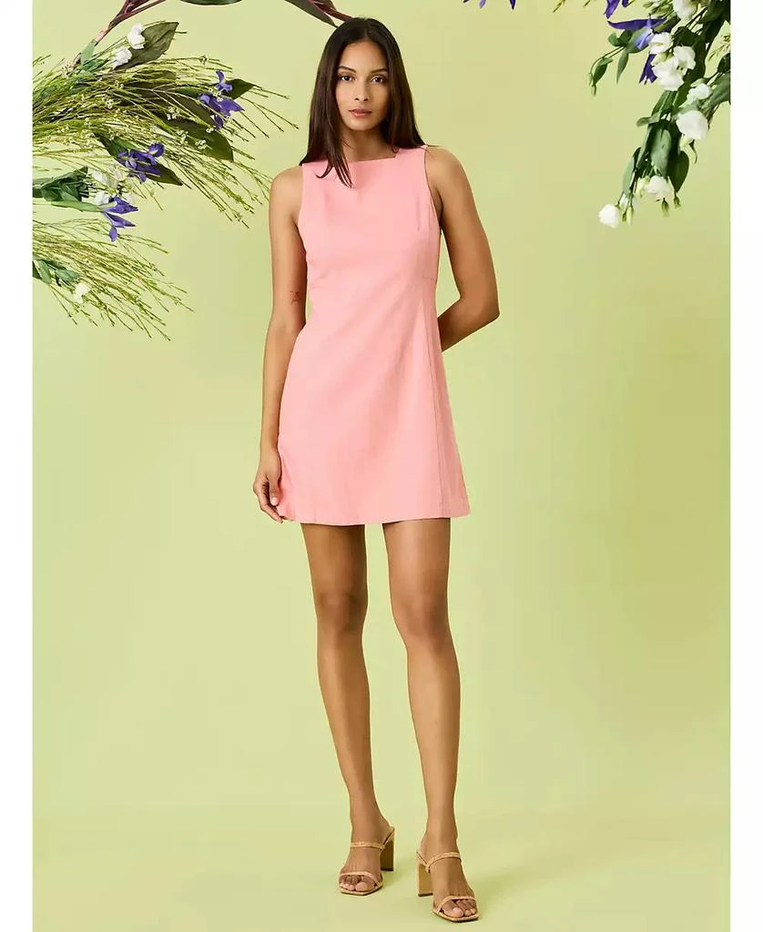 Donna Morgan Women's High-Neck Sleeveless Shift Dress 4