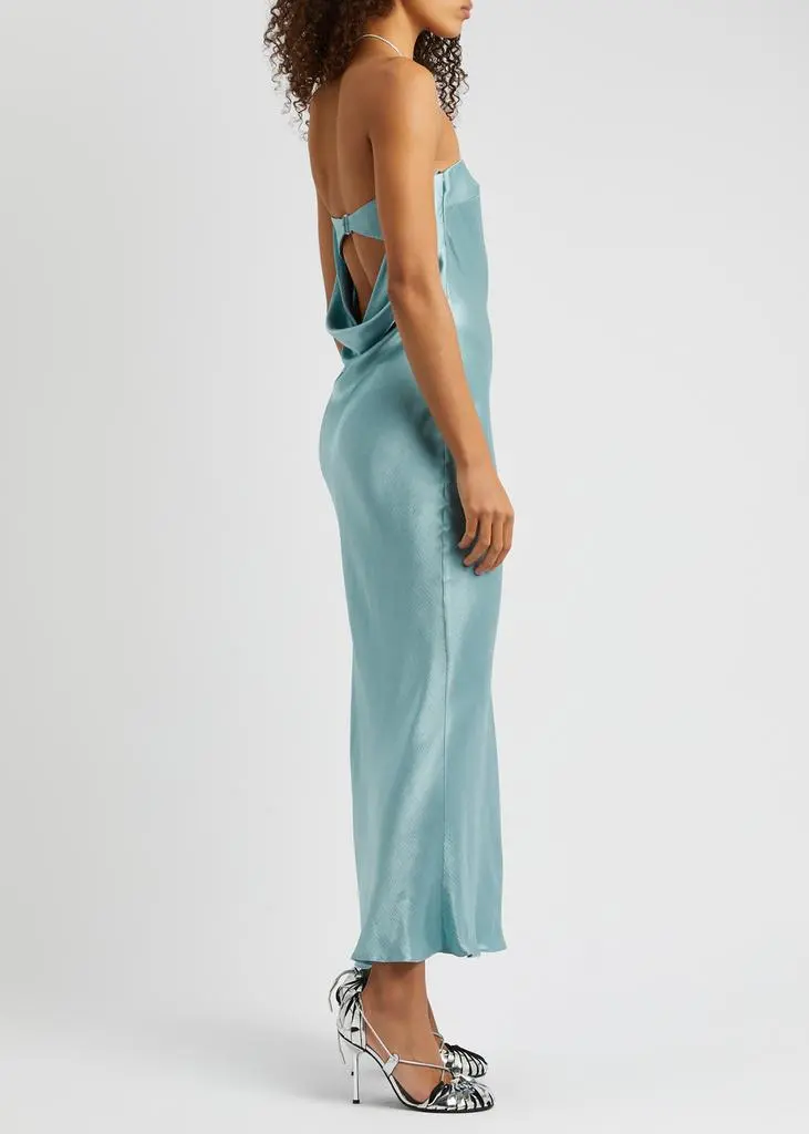 Bec & Bridge Moon Dance strapless satin maxi dress 2