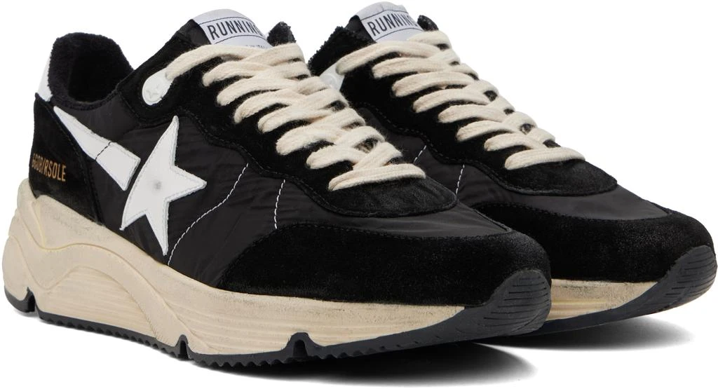 Golden Goose Black & White Running Sole Sneakers 4